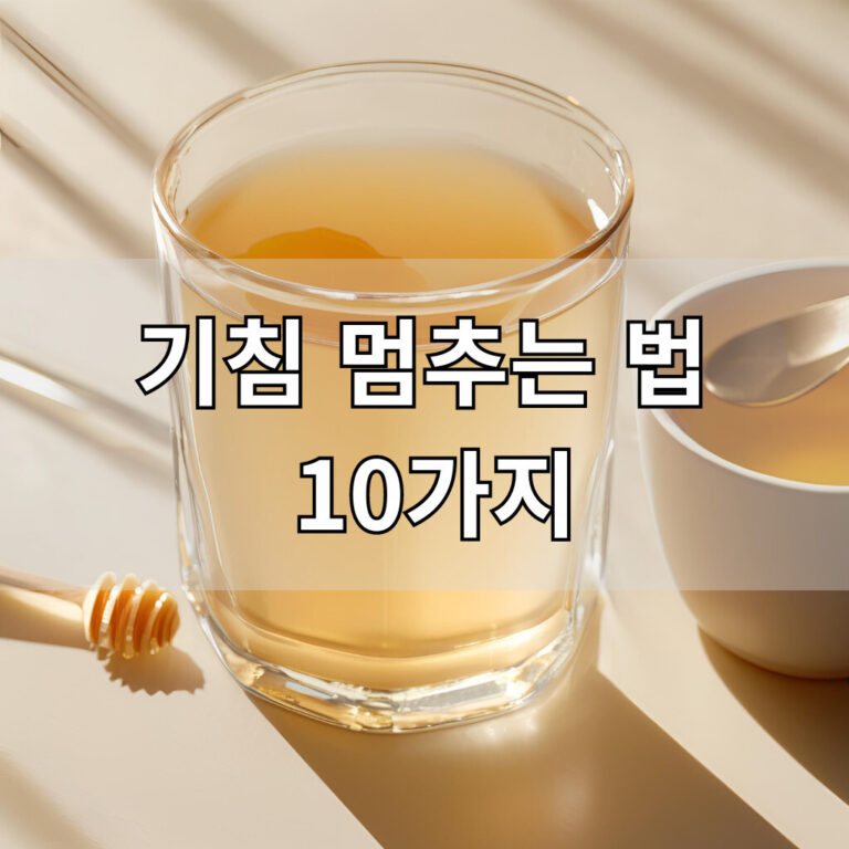 기침 멈추는 법 10가지 대표이미지
